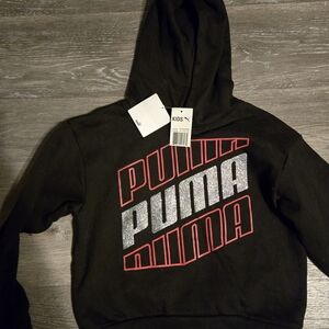 Puma Black Hoodie with Red and Silver Logo